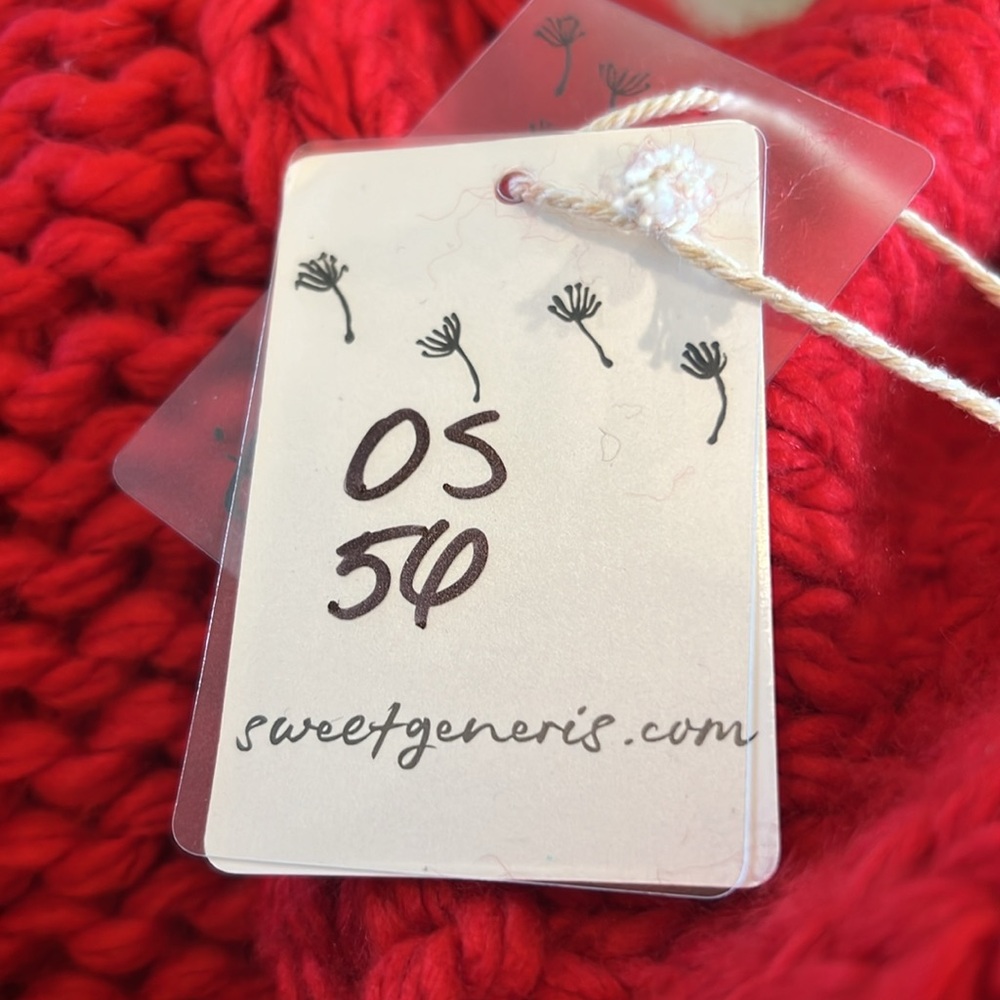 New With Tag Cozy Red Cable Knit Sweater - Picture 8 of 9